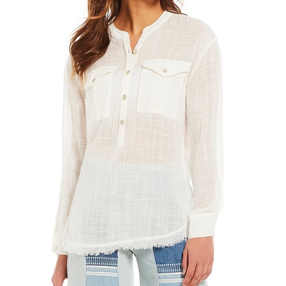 Free People Tops - Free People Talk To Me Button Down Woven Shirt